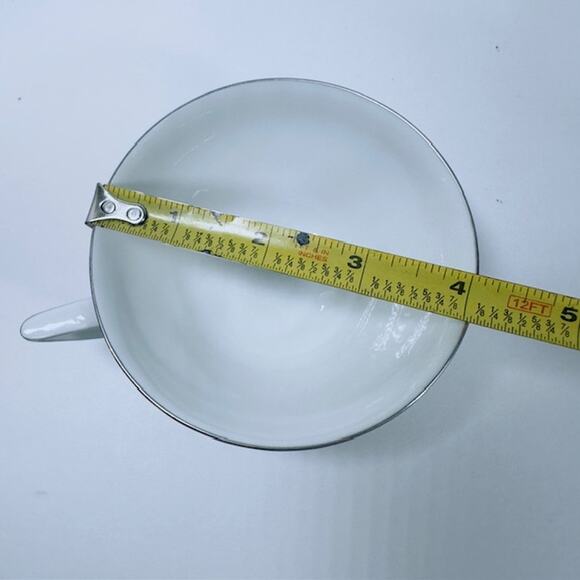 Royal Tettau South Wind Grey Green 4 Cups & Saucers Set Border Swirled w/ Trim - Picture 16 of 16